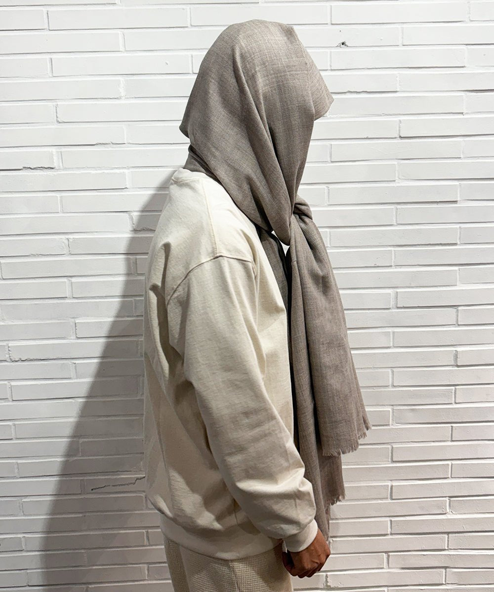 HAND WOVEN STOLE - Wool BEIGE - DB&BAR