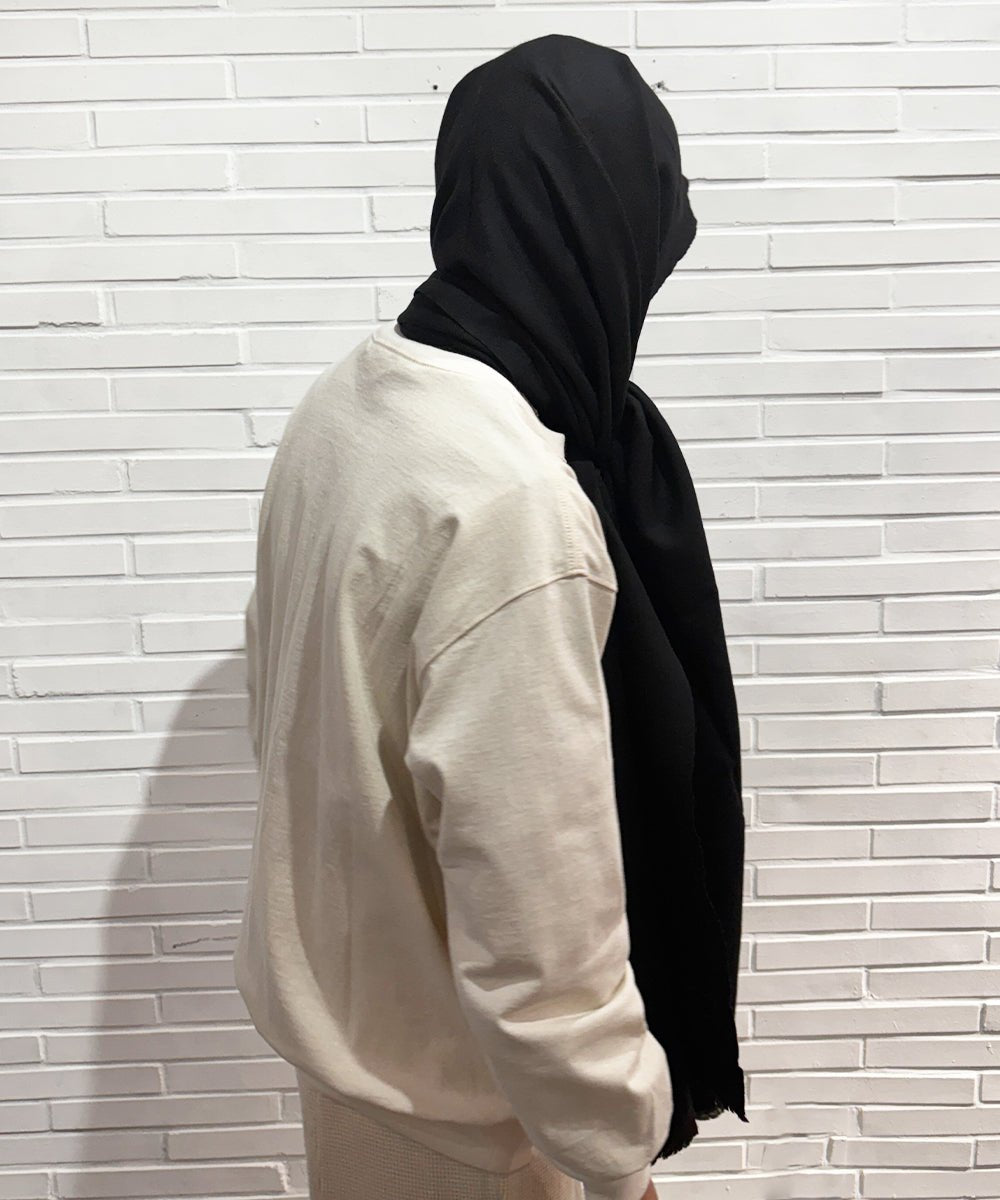 HAND WOVEN STOLE - Wool BLACK - DB&BAR