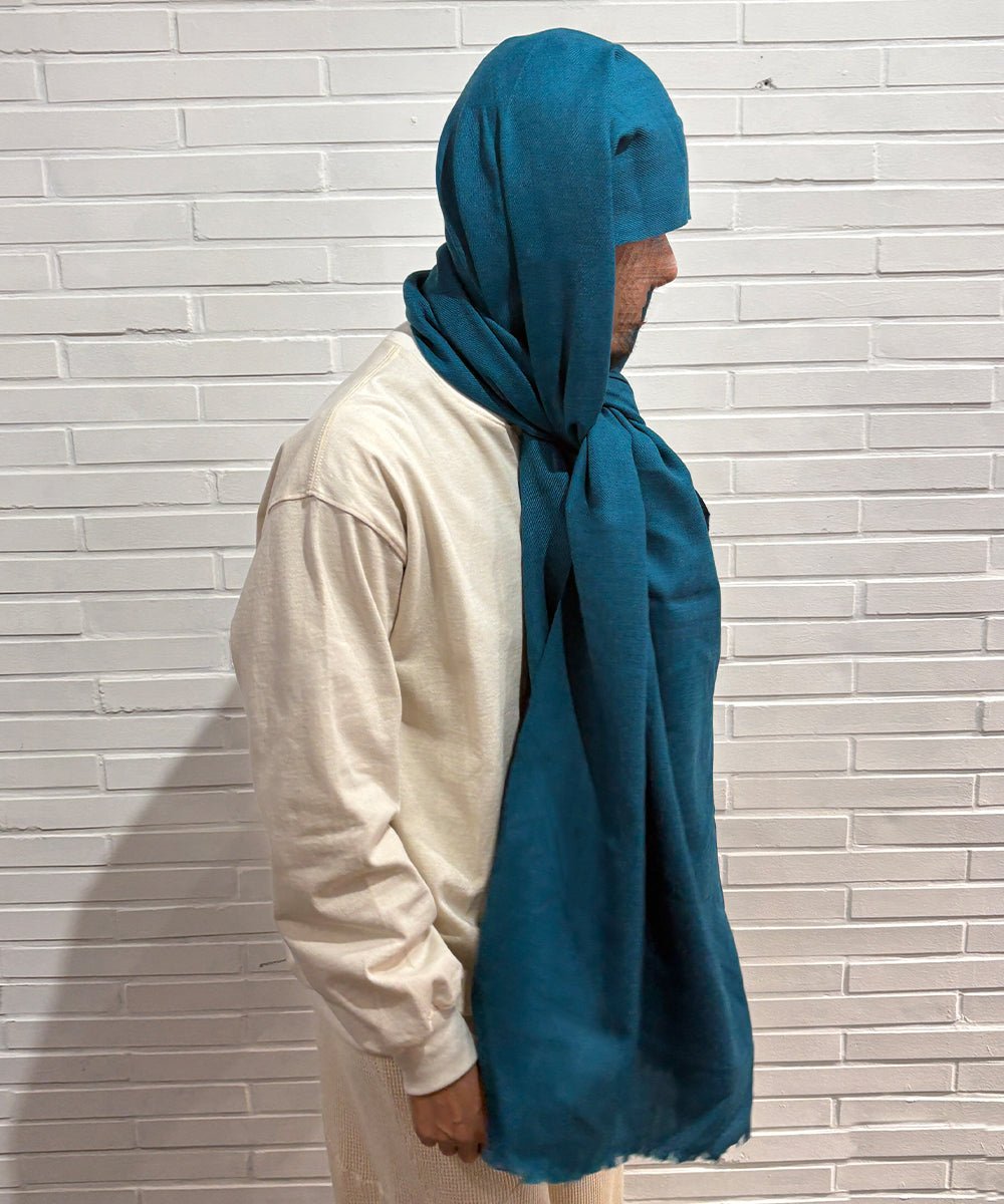 HAND WOVEN STOLE - Wool BLUE - DB&BAR