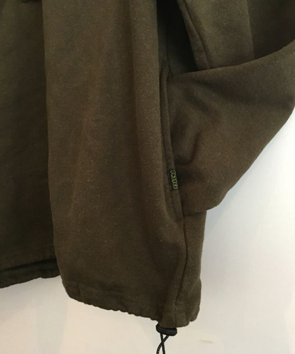 Phatee - HEMP SWEAT HENLEY HALF ZIP / OLIVE