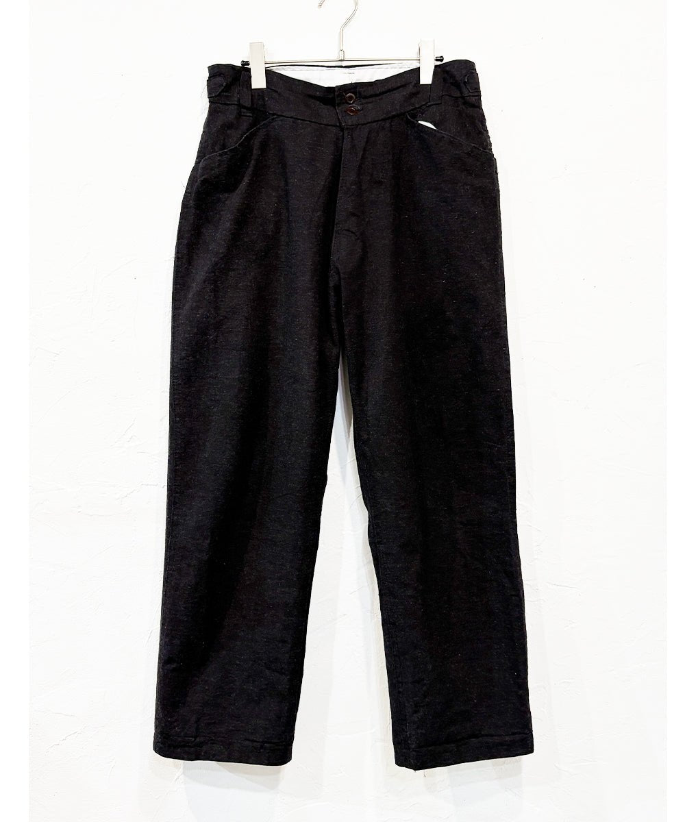 VINTAGE - FRENCH BLACK FABRIC CHINA JACKET AND PANTS - DB&BAR