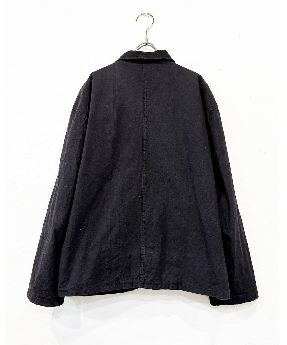 VINTAGE - FRENCH BLACK FABRIC CHINA JACKET AND PANTS - DB&BAR
