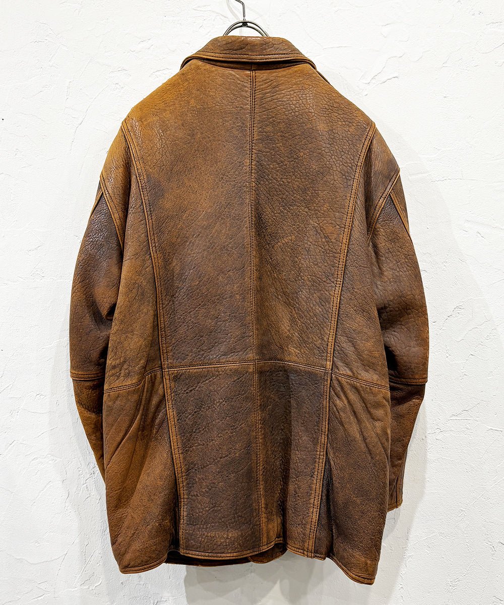 VINTAGE - STONE WASH LEATHER JACKET - DB&BAR
