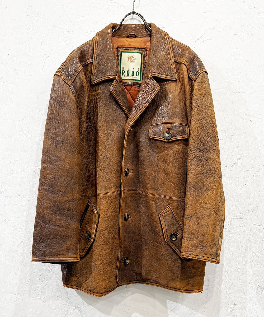 VINTAGE - STONE WASH LEATHER JACKET - DB&BAR