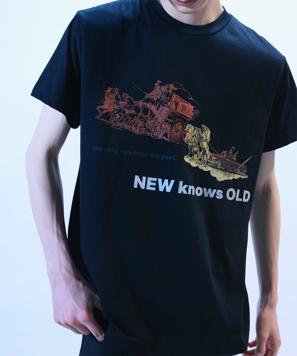 Short sleeve t-shirt with Learn from the old，know the new. prints-1 - – DIET  BUTCHER