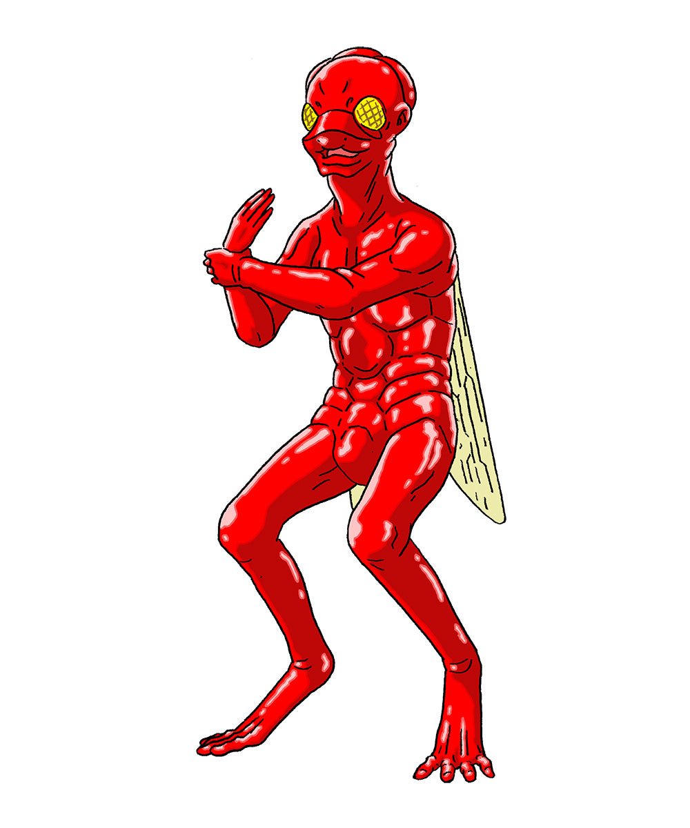 ALIENS2 acrylic key holder - RED - DIET BUTCHER