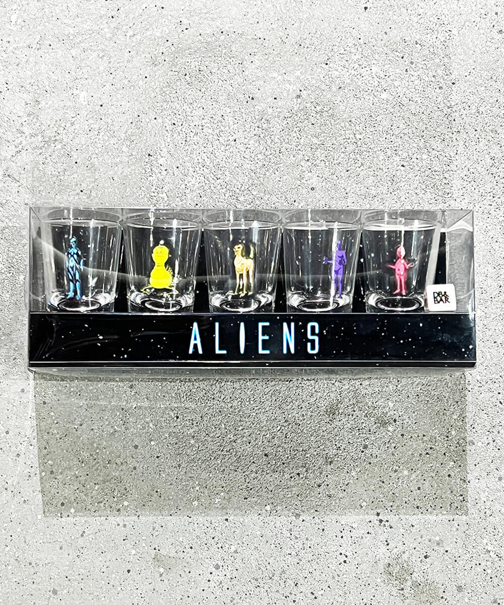 水野健一郎氏直筆サイン付き</b><br />ALIENS shot glass set - DIET BUTCHER
