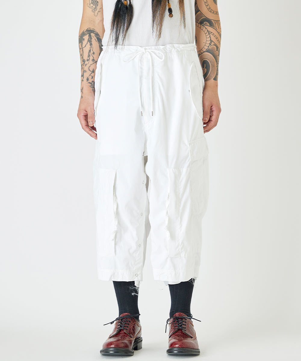 Cropped cargo pants - WHITE – DIET BUTCHER