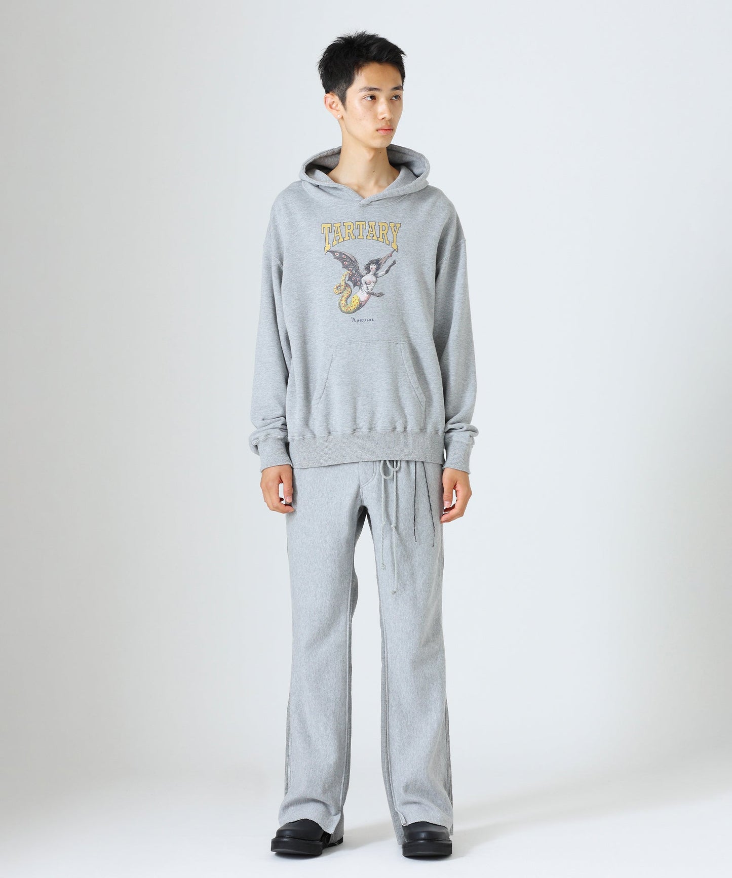 Vintage hoodie (HARPY) - HEATHER GRAY - DIET BUTCHER