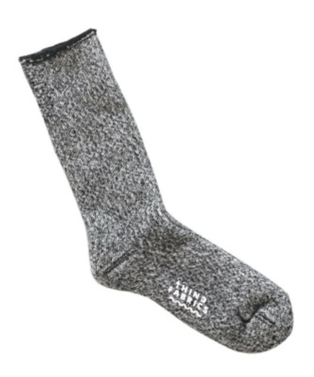 THING FABRICS - CASHMERE CAMP PLIE SOCKS / BLK-OATMEAL