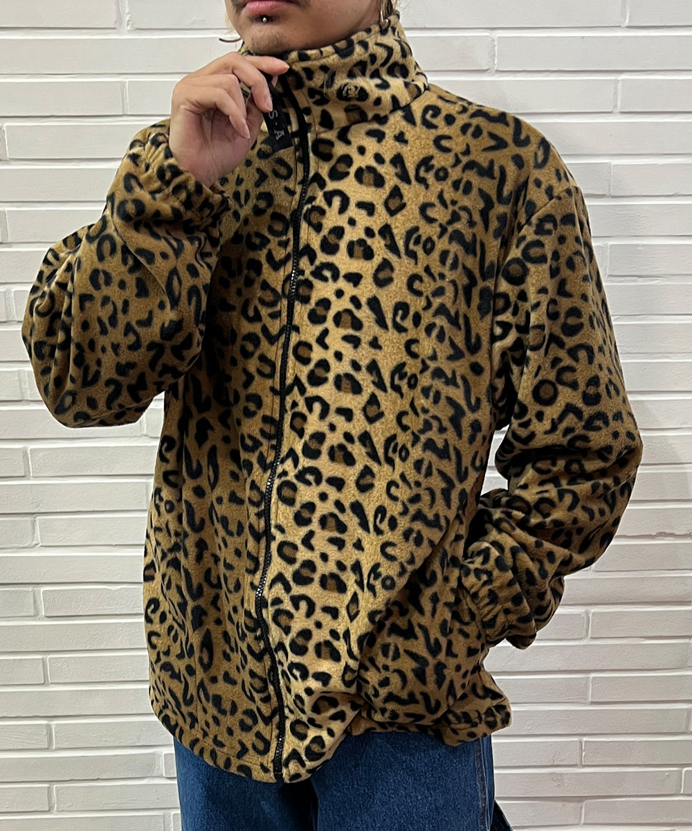 FLEECE FULL ZIP JACKET - LEOPARD EYE