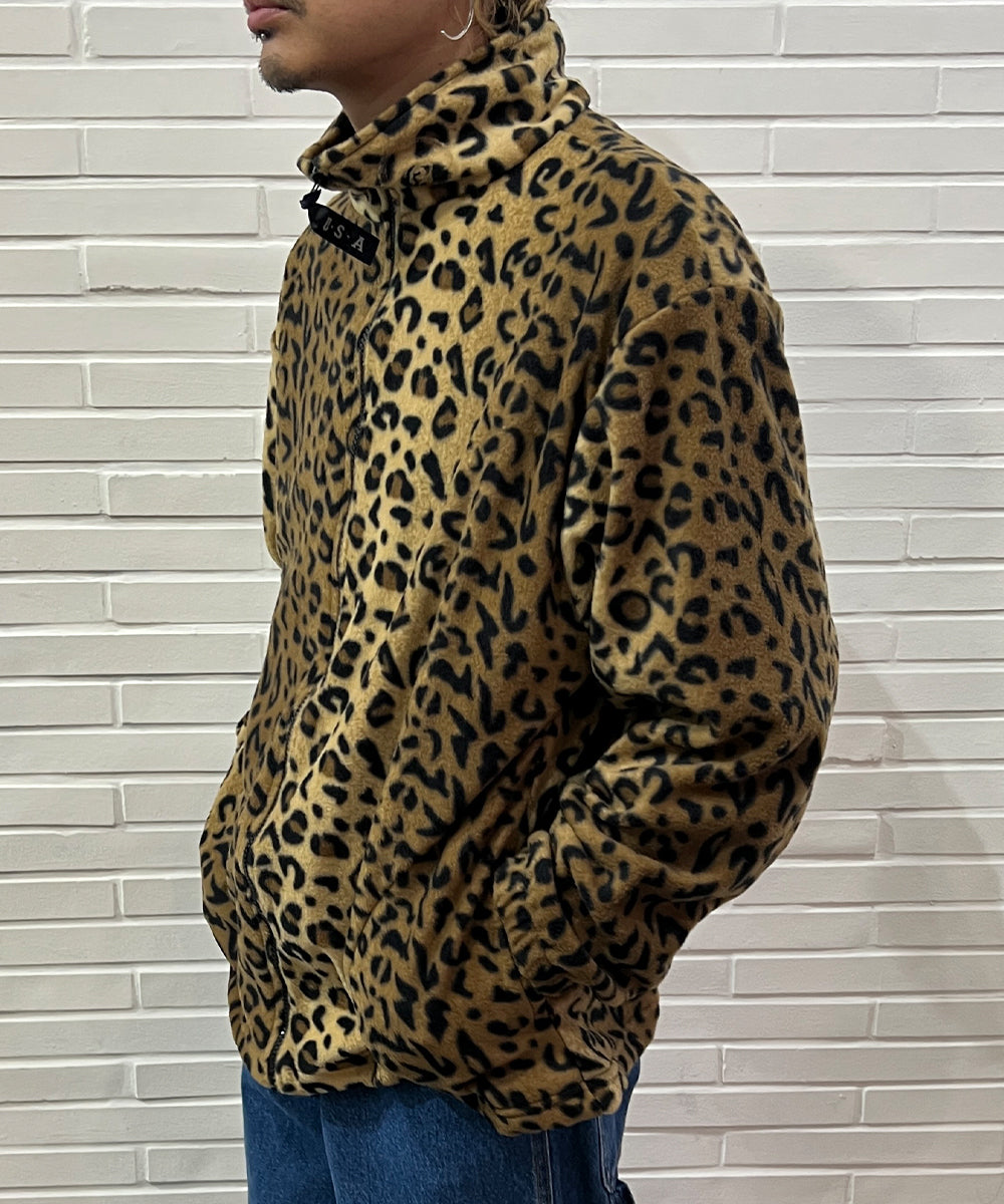 FLEECE FULL ZIP JACKET - LEOPARD EYE