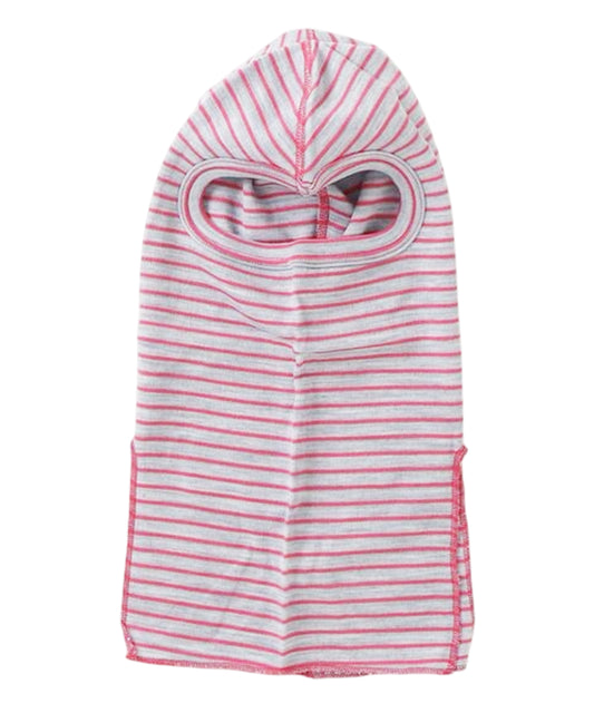 WILDERNESS WEAR - POLYPRO +190 L/S BALACLAVA STRIPE / DENIM/PINK
