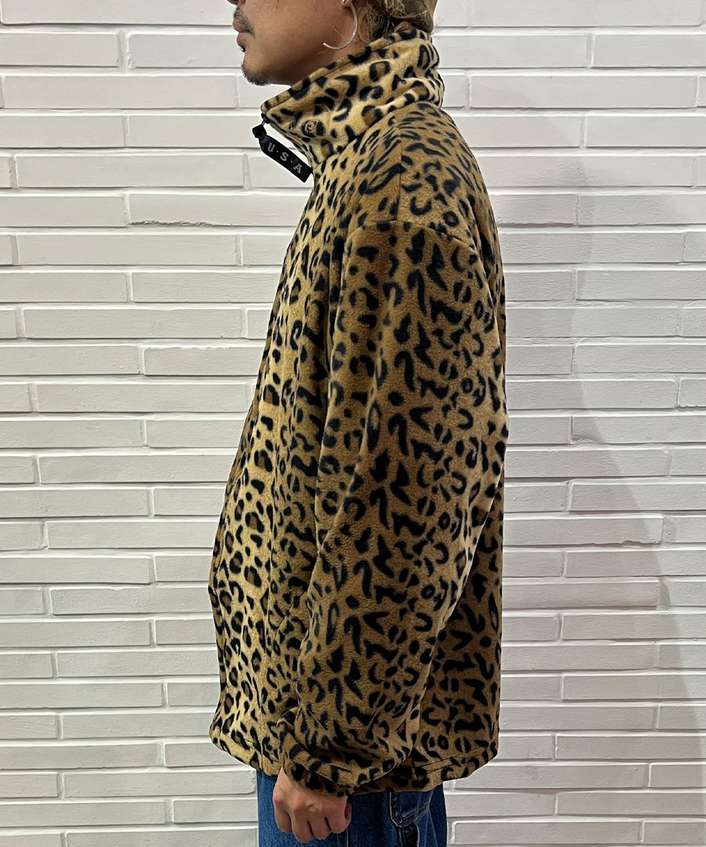 FLEECE FULL ZIP JACKET - LEOPARD EYE