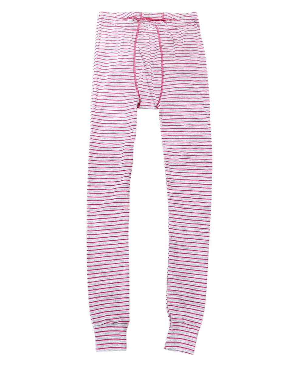 WILDERNESS WEAR - POLYPRO +190 L/S LEGGINGS STRIPE / DENIM/PINK
