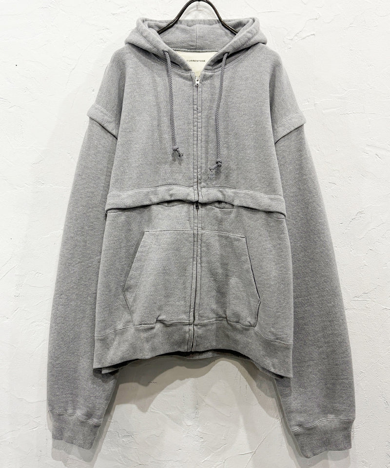 【40%OFF】CURRENTAGE - DETACHABLE HOODED SWEATSHIRT GREY