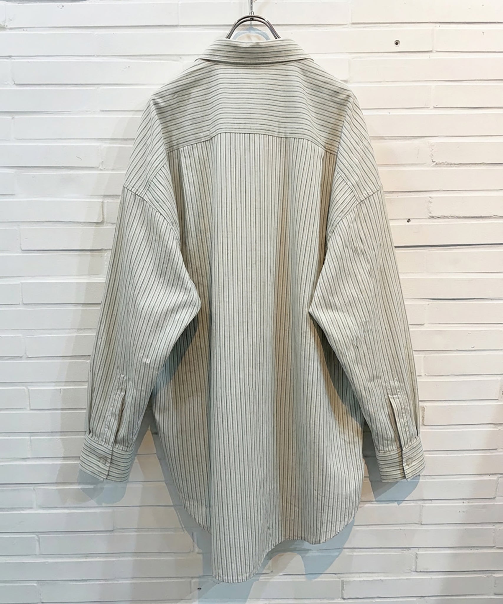 Marvine Pontiak Shirt Makers - Twist Pull Over / BEIGE STRIPE
