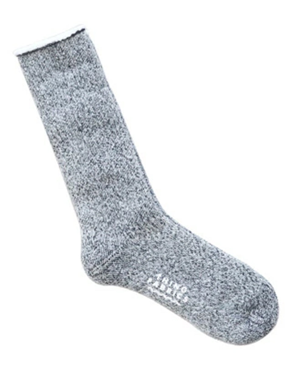 THING FABRICS - CASHMERE CAMP PLIE SOCKS / WHT-NAVY
