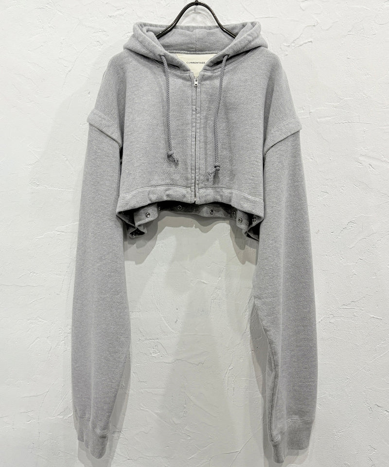 【40%OFF】CURRENTAGE - DETACHABLE HOODED SWEATSHIRT GREY