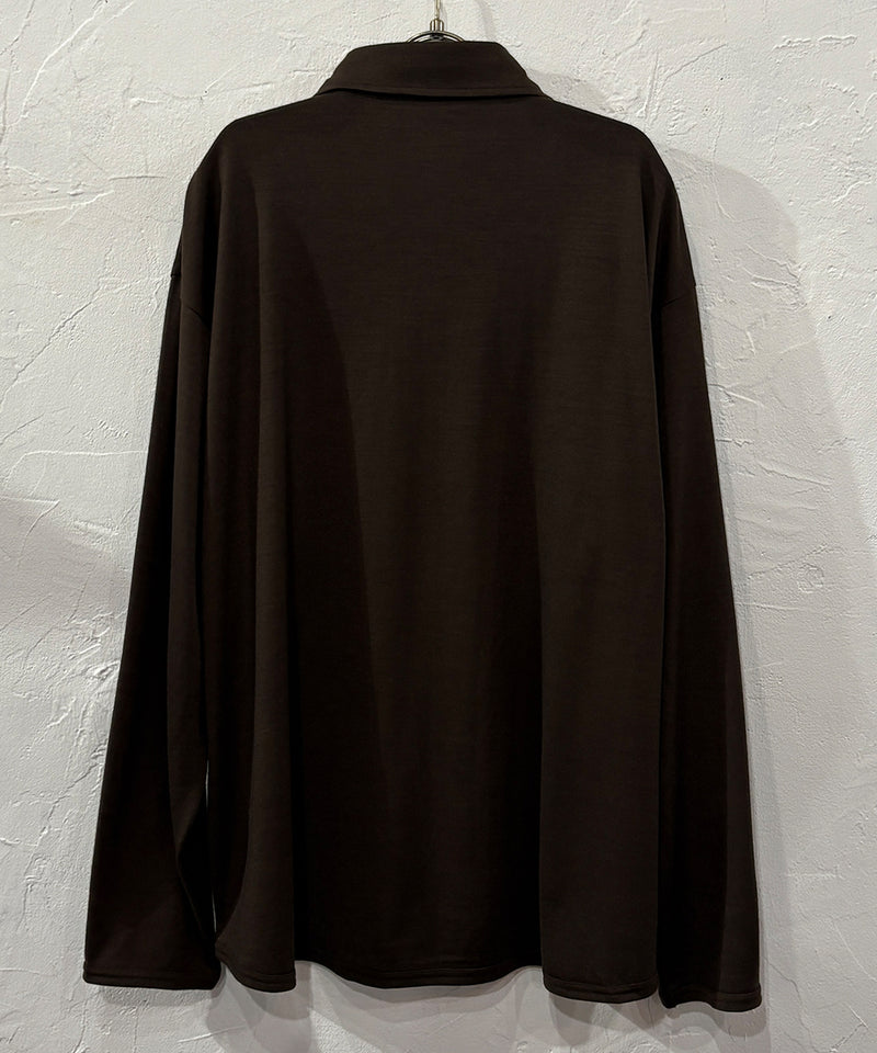 ANDER - MERINO SHIRT / DK BROWN