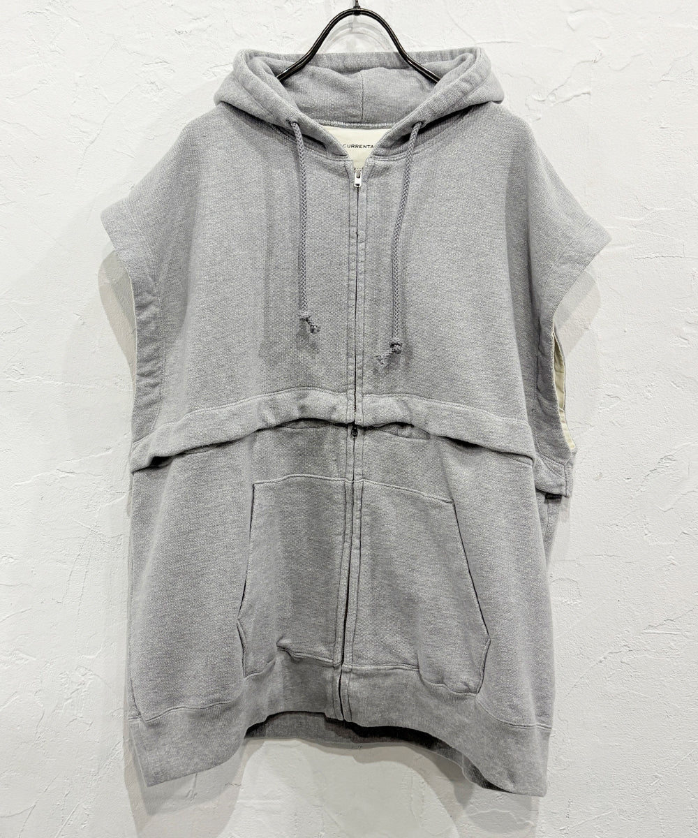 CURRENTAGE - DETACHABLE HOODED SWEATSHIRT GREY