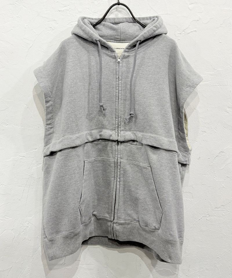 【40%OFF】CURRENTAGE - DETACHABLE HOODED SWEATSHIRT GREY
