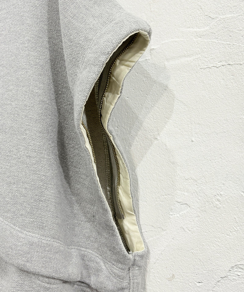 【40%OFF】CURRENTAGE - DETACHABLE HOODED SWEATSHIRT GREY