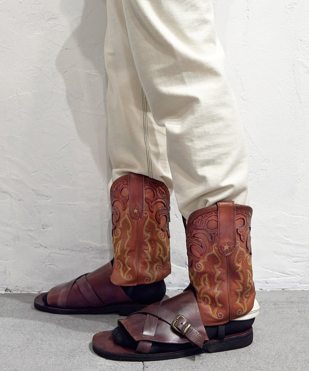 VINTAGE - WESTERN BOOTS REMAKE LEG COVER BROWN