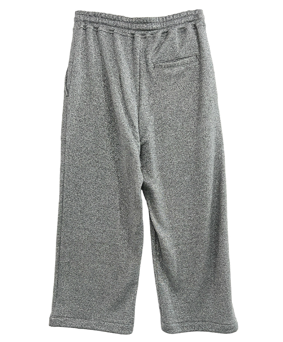 Basic line _ Glitter cropped wide pants - SILVER CHARCOAL