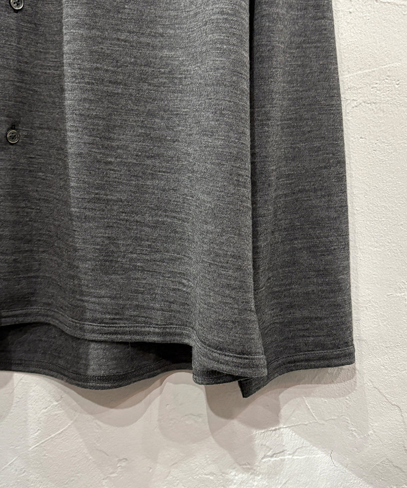 ANDER - MERINO SHIRT / MID GREY