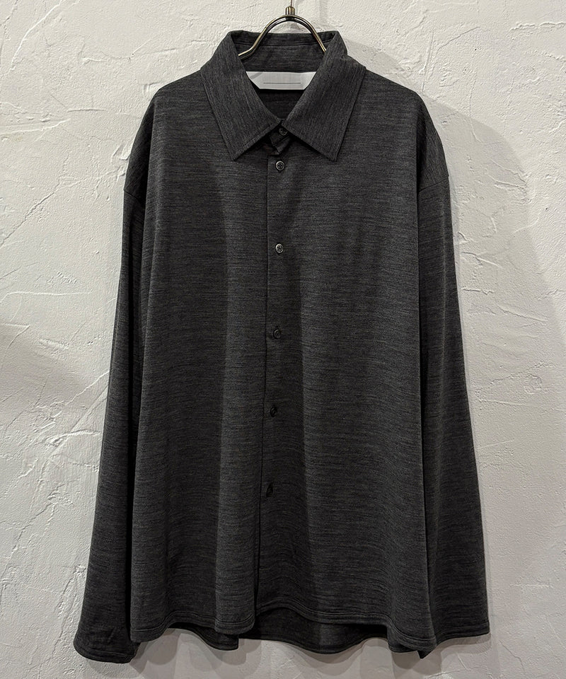 ANDER - MERINO SHIRT / MID GREY