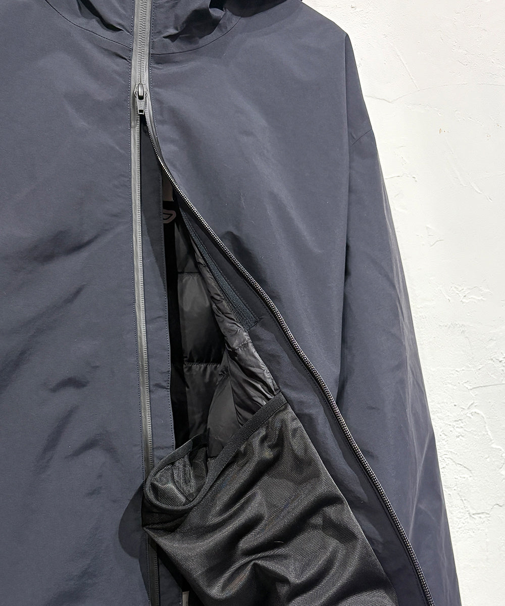 ES.1 - 3LYR DOWN HOODIE / NAVY