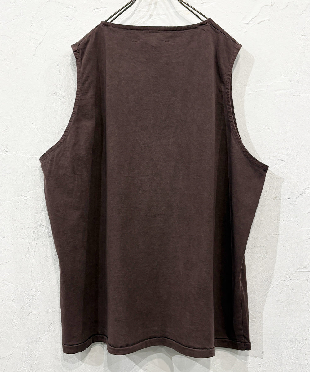 ANDER - SLEEVELESS POISON TEE  DK BROWN ONLINE STORE PAGE | アンダー スリーブレス ポイズン ティー ダークブラウン オンライン ストア ページ 商品画像