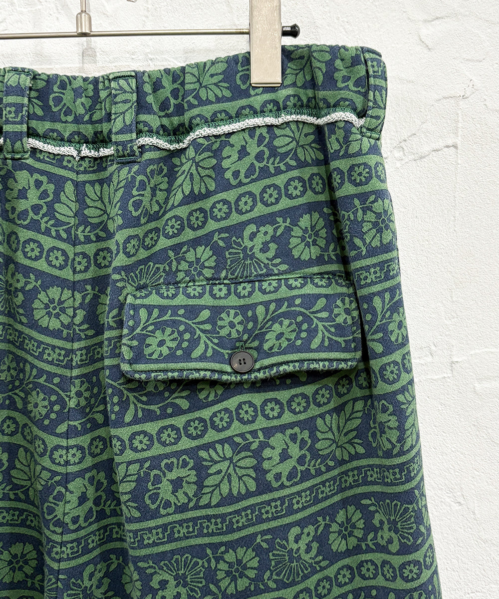 CURRENTAGE - PRINTED DETACHABLE SWEAT PANTS GREEN