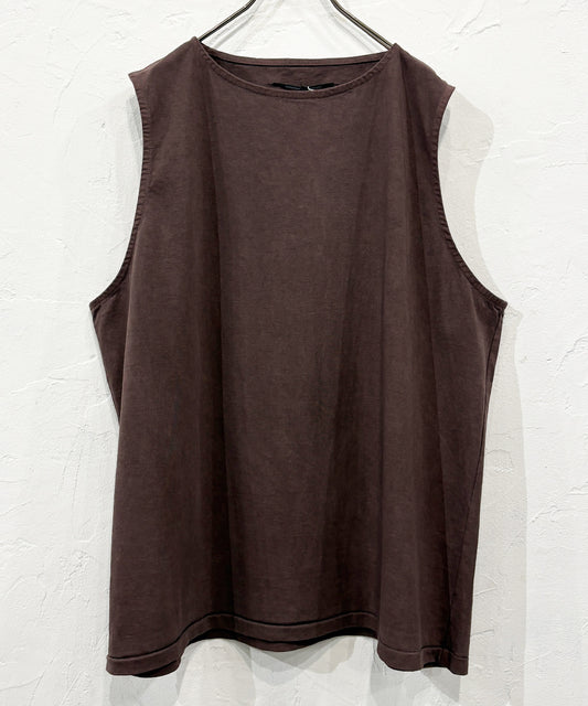 ANDER - SLEEVELESS POISON TEE  DK BROWN ONLINE STORE PAGE | アンダー スリーブレス ポイズン ティー ダークブラウン オンライン ストア ページ 商品画像