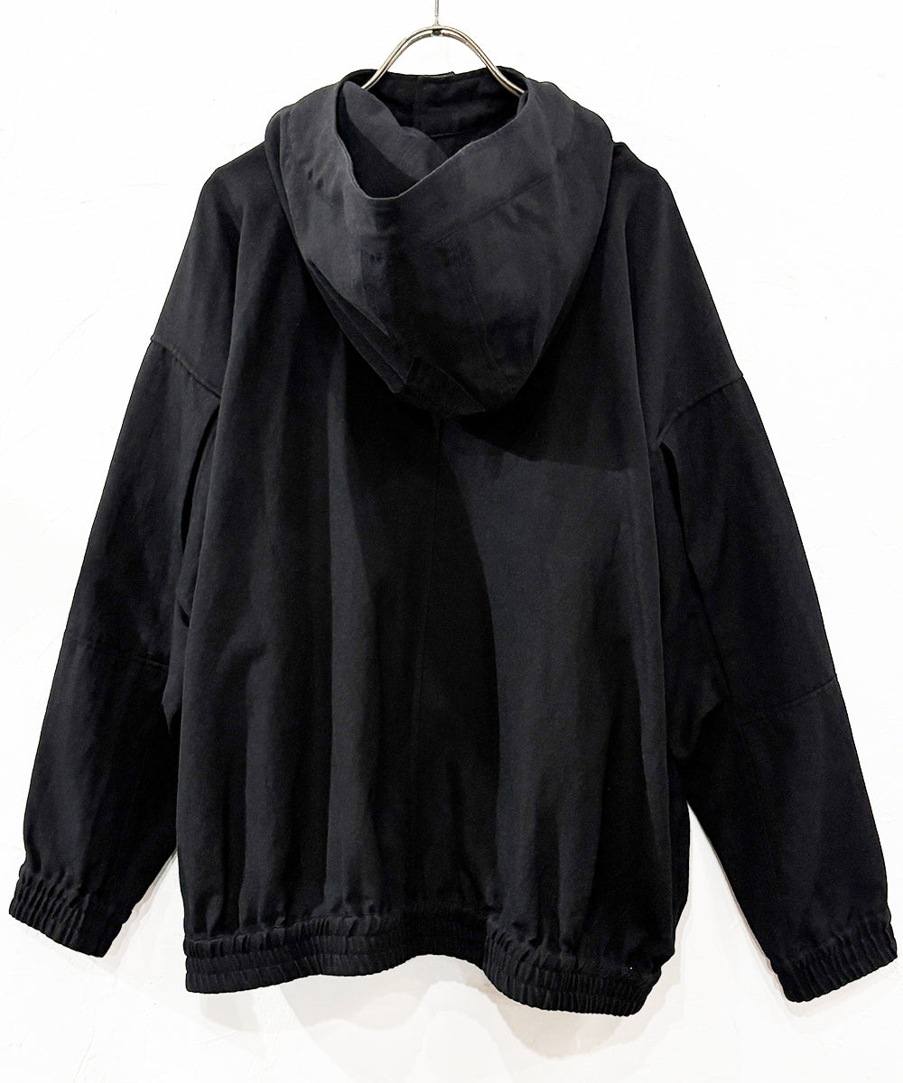 O PROJECT - HOODED BOMBER JACKET /BLACK