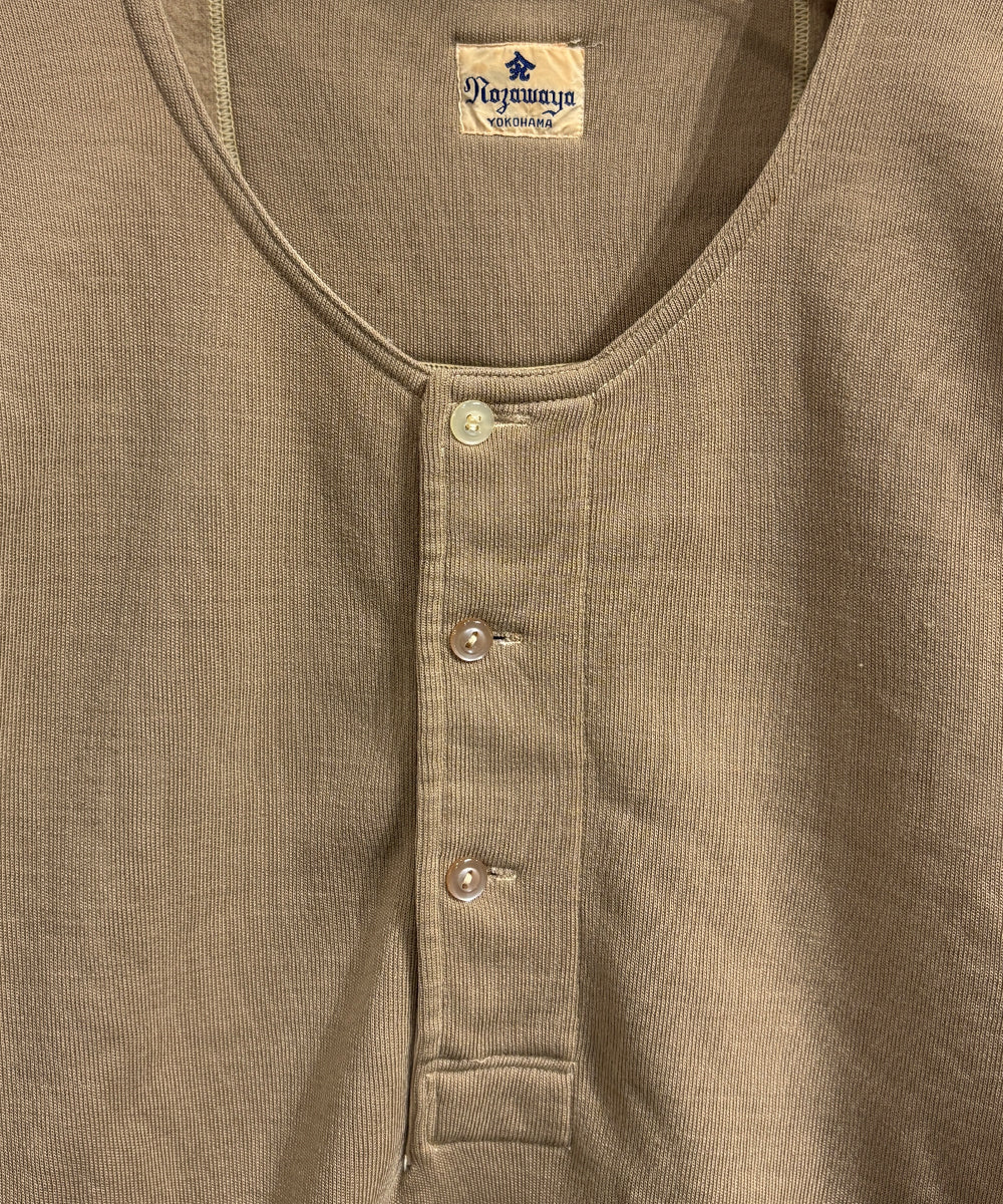 VINTAGE - “NOZAWAYA” JAPANESE HENLEY NECK SHIRT