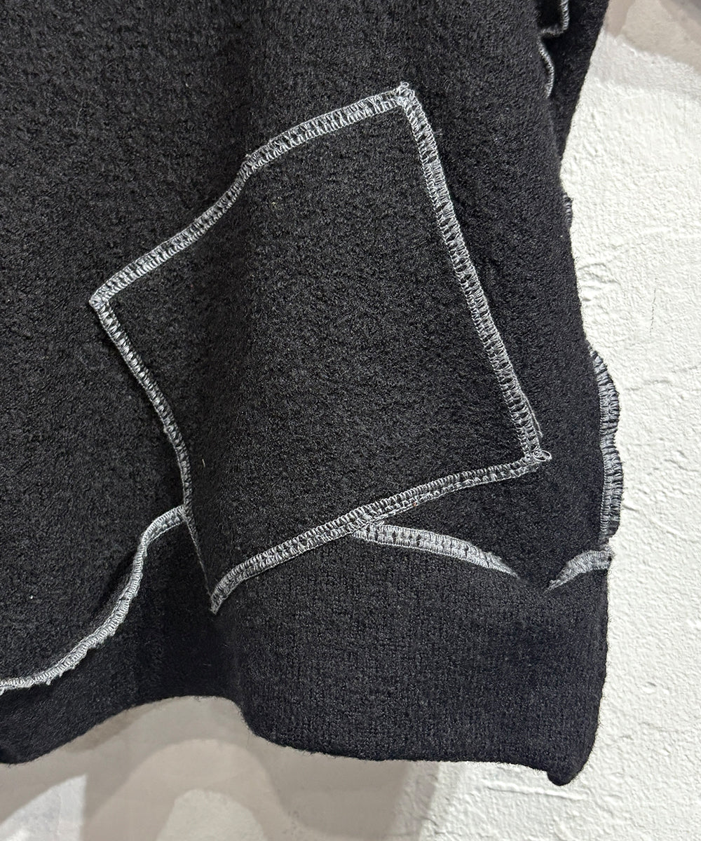 VINTAGE - OVERSTITCH KNIT CARDIGAN