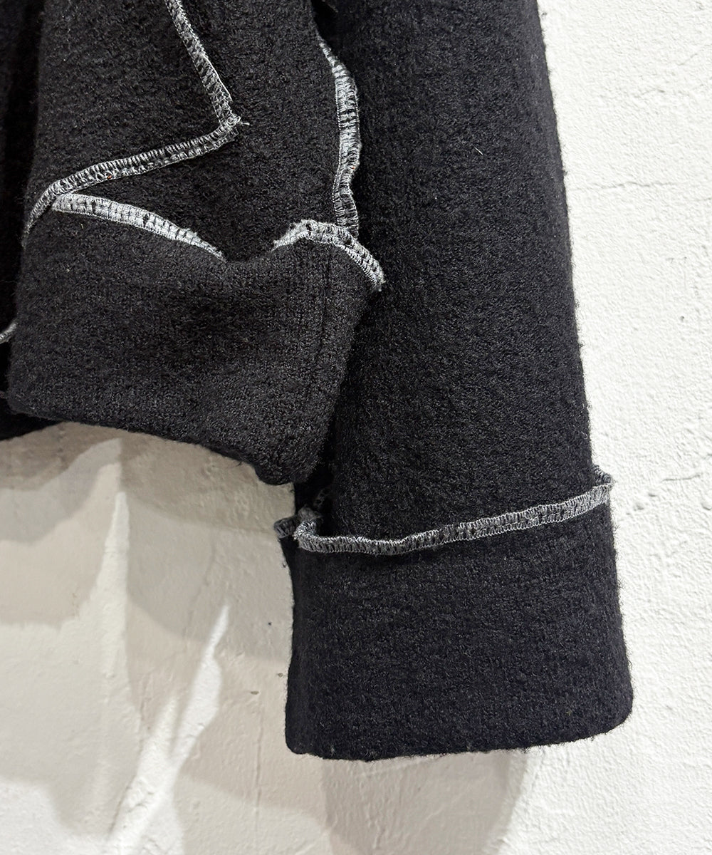 VINTAGE - OVERSTITCH KNIT CARDIGAN