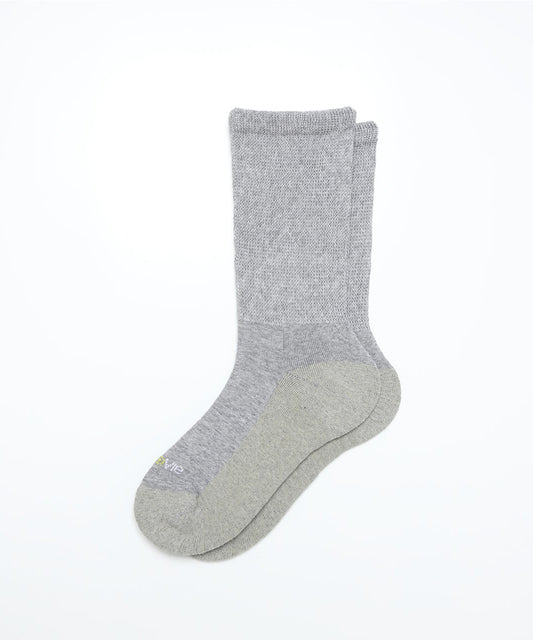 ja-vie - COPPER NON-BINDING CUSHION RELAXED FIT SOCKS / LIGHT GREY