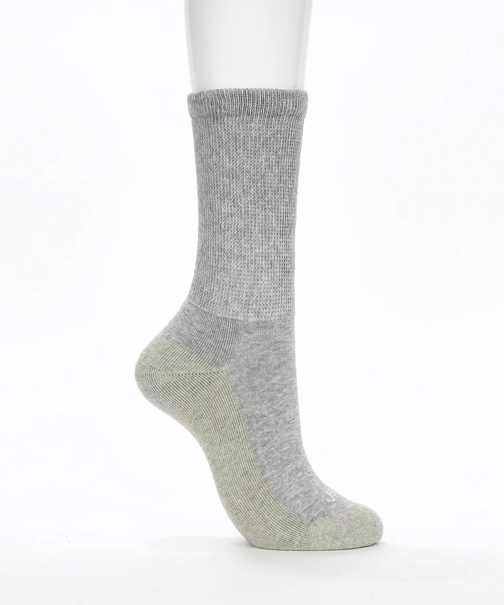 ja-vie - COPPER NON-BINDING CUSHION RELAXED FIT SOCKS / LIGHT GREY