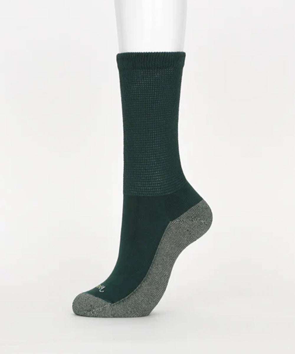ja-vie - COPPER NON-BINDING CUSHION RELAXED FIT SOCKS / GREEN