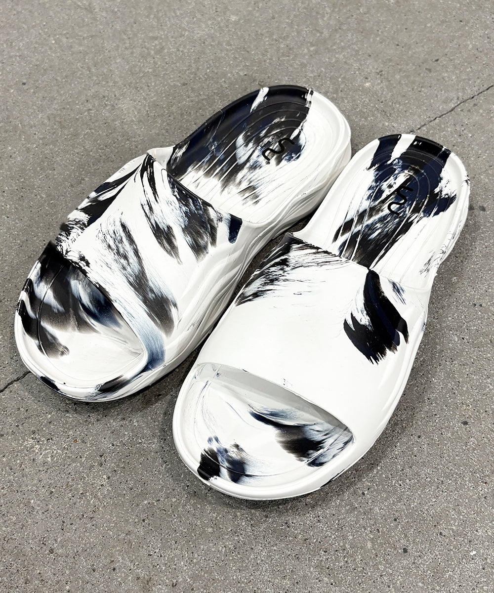 doubleu - ULTRA SPORTY SLIDE / WHT+BLUE BLK