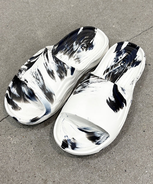 doubleu - ULTRA SPORTY SLIDE / WHT+BLUE BLK