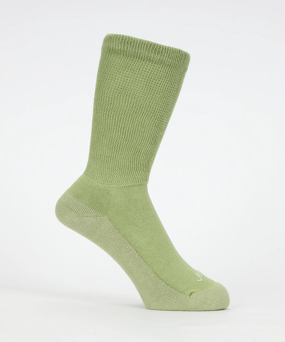 ja-vie - COPPER NON-BINDING CUSHION RELAXED FIT SOCKS / PISTACHIO