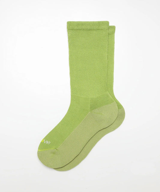 ja-vie - COPPER NON-BINDING CUSHION RELAXED FIT SOCKS / PISTACHIO