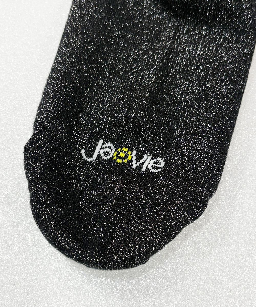 ja-vie - PIMA COTTON EVERYDAY COMPRESSION SOCKS / BLACK GLITTER