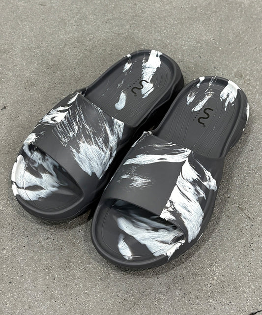 doubleu - ULTRA SPORTY SLIDE / CARBONE+WHT