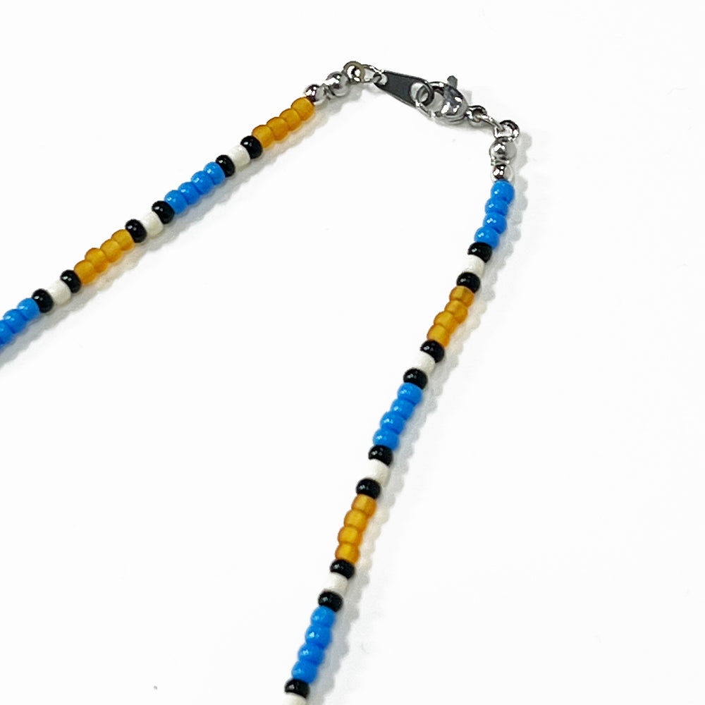 Beads necklace collaboration with Adder - BEIGE × SAX