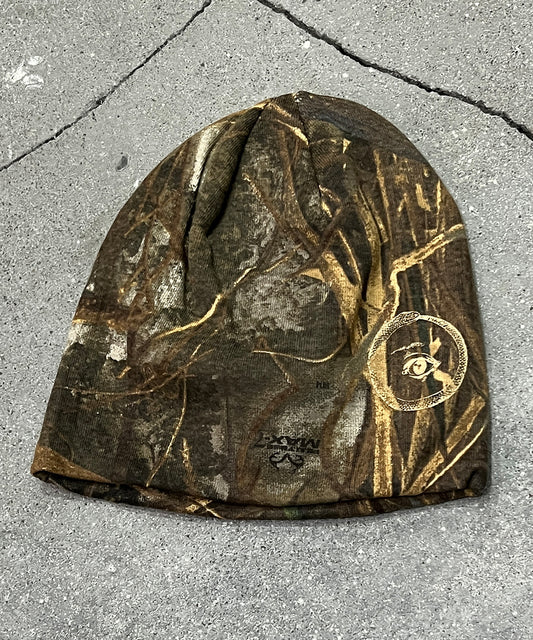 8" licensed camo beanie - BEIGE CAMO EYE1